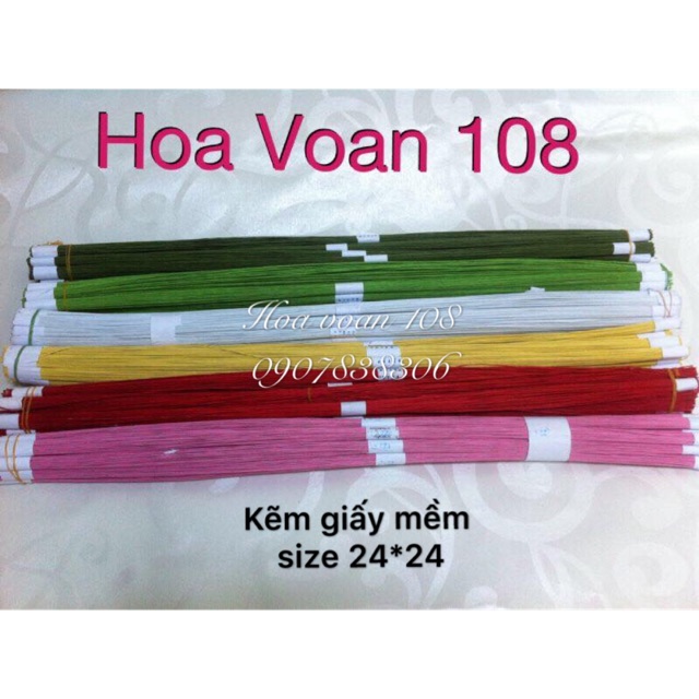 Kẽm giấy mềm size 24 dài 70cm ( 1 bó 100 cộng)