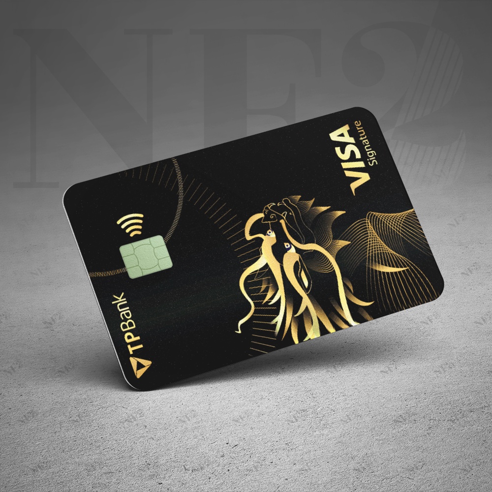 BLACK CARD BANKING  - Decal Sticker Thẻ ATM  Miếng Dán Trang Trí NF2 Cards