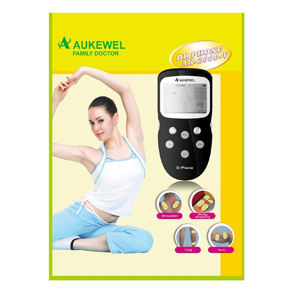 ✅ Máy Massage Dán Xung Điện 8 Miếng Dán: Aukewel Dr Phone AK-2000-V (ĐỨC) (BH 24 Tháng) - Mát xa, Massa - VT0385