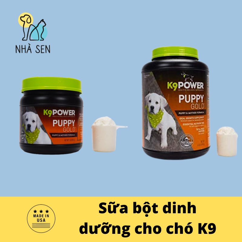 Sữa bột dinh dưỡng cho chó K9 - Hỗ trợ miễn dịch, đẹp lông 100g,200g,250g