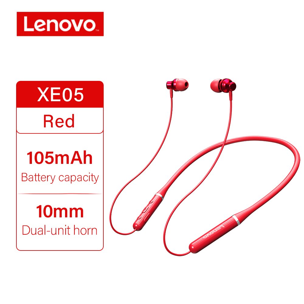 Tai Nghe Bluetooth Lenovo XE05, HE05 Tai Nghe Thể Thao Chống Nước IPX5 Có Mic, Tai Nghe Không Dây, Bluetooth Từ Tính.