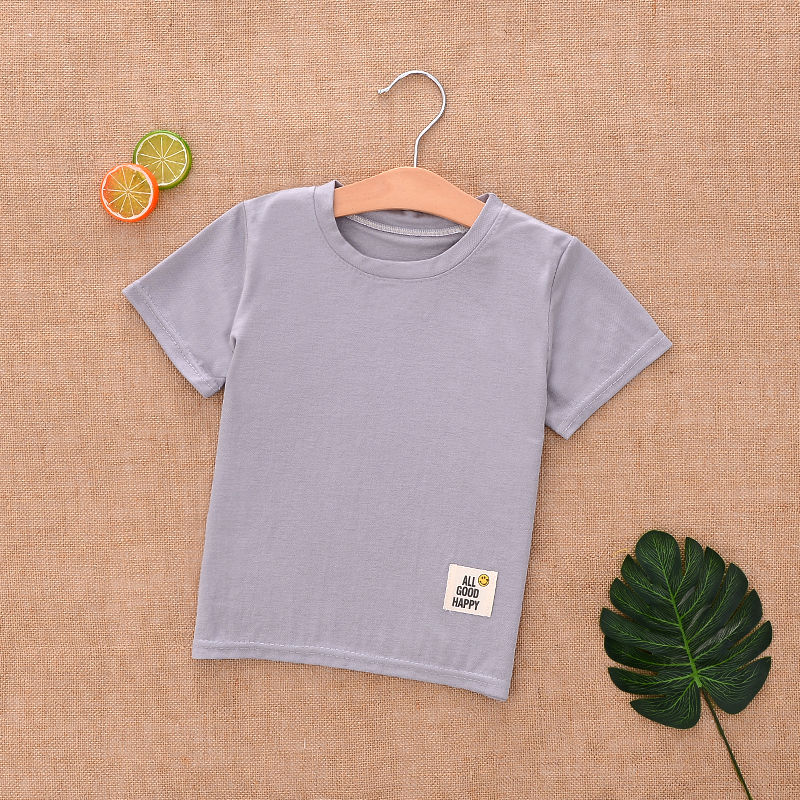 Children's T-shirt short-sleeved summer half-sleeved ice silk cool trend Korean version of the air