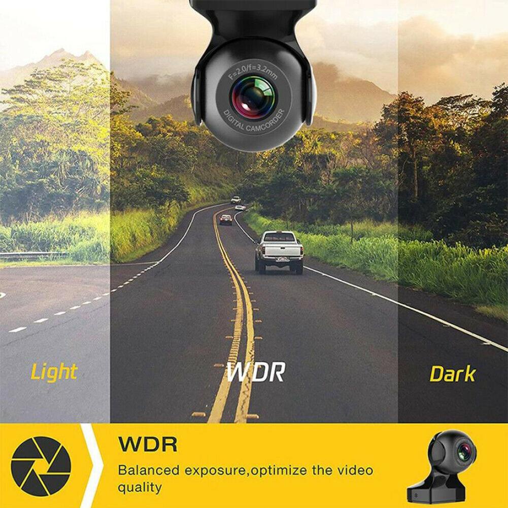 Camera hành trình ô tô Xe Hơi DVR Hỗ Trợ WIFI APP 1080P HD Tầm Nhìn Ban Đêm Ống Kính Kép kết nối máy ảnh với điện thoại ạ