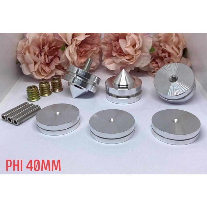 Chân Đinh Chén Hứng Chống Rung phi 40x41mm cho kệ loa đài (cái)