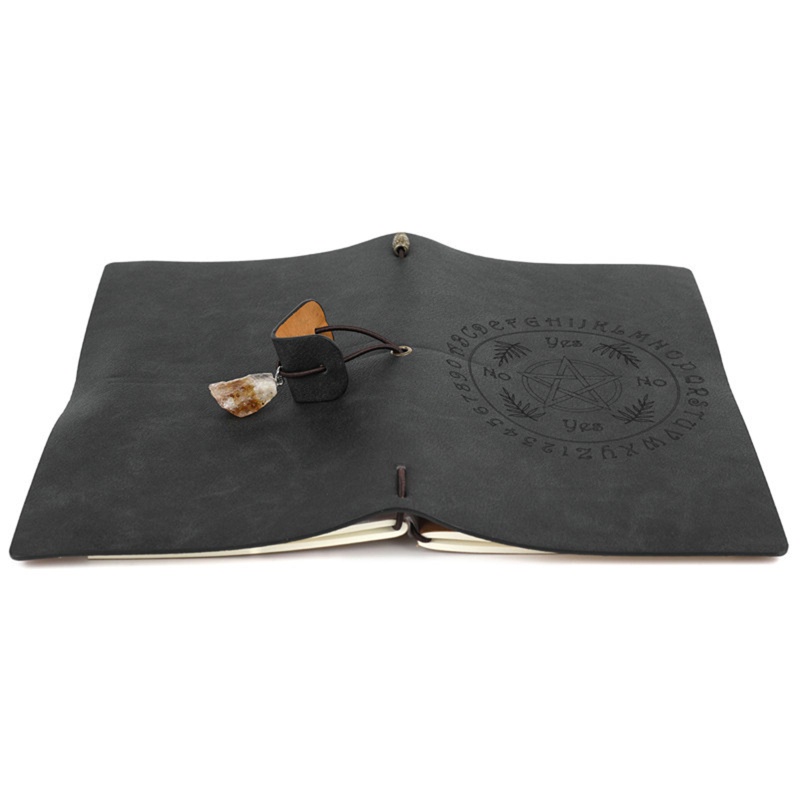 Sổ Tay Ghi Chú Bằng Da Màu Đen Co Giãn Dành Cho Văn Phòng / Trường Học