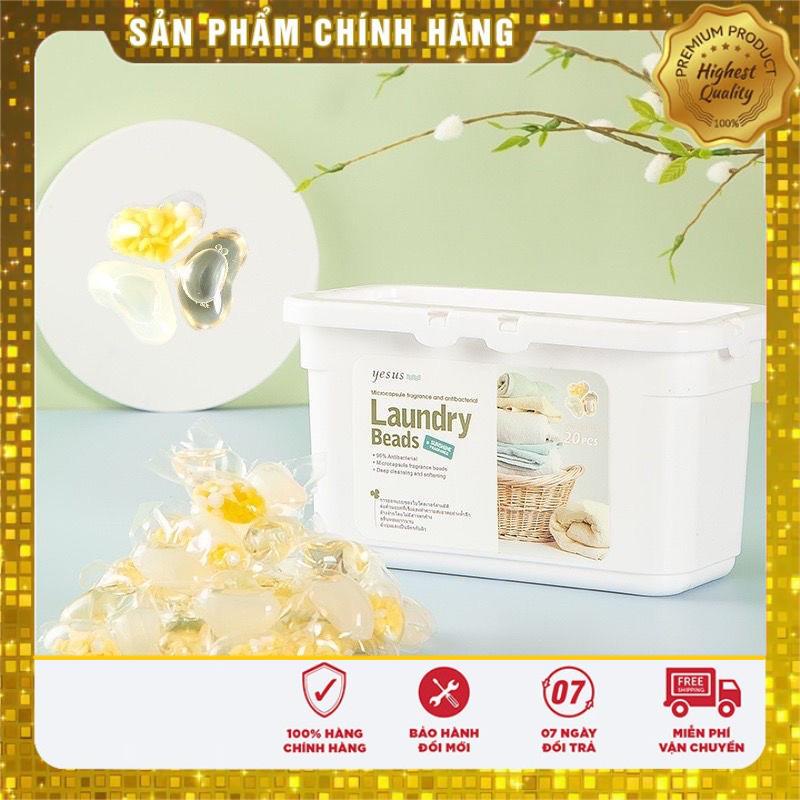 Viên giặt xả, viên giặt quần áo Thái Lan. Nước giặt dạng gel 3 trong 1 sạch, thơm, khử khuẩn, an toàn cho cả em bé