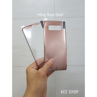Cường lực dẻo Samsung Note 8, Note 9,S8,S8 Plus,S9,S9Plus,S7Edge nhiều màu ( mặt trước + mặt sau )