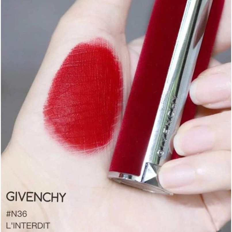 Son Givenchy Le Rouge Deep Velvet Màu 36 L'interdit Đỏ tươi Rực Rỡ nhất