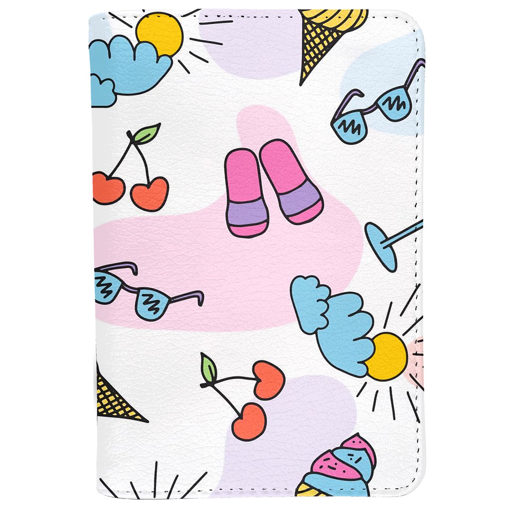 Ví Đựng Passport Du Lịch STICKER CUTE - Bao Da Hộ Chiếu Cover BỀN - ĐẸP - ĐỘC Thiết Kế Trẻ Trung - Tiện Lợi - LT038