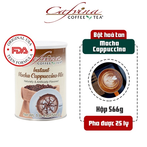 Bột Cà Phê Mocha Cappuccino Quốc Việt 566g Cà Phê Nguyên Chất - Instant Mocha Cappuccino - Hộp thiếc