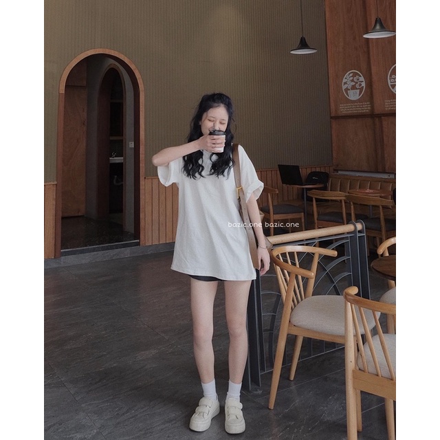 Áo phông trơn QC oversize unisex Bazic one