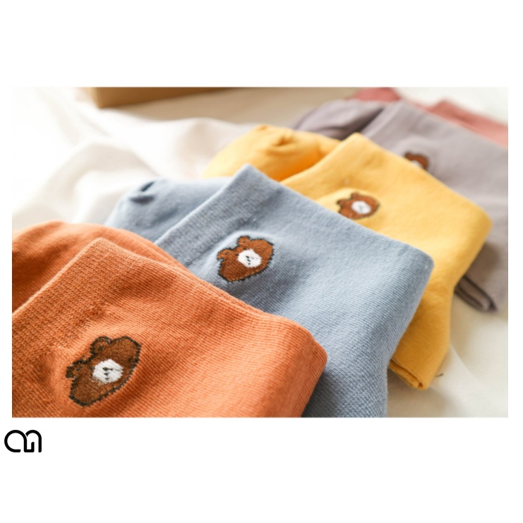 Tất Cổ Ngắn Nam Nữ Họa Tiết Gấu - Vớ Nam Nữ Thời Trang Unisex Hottrend