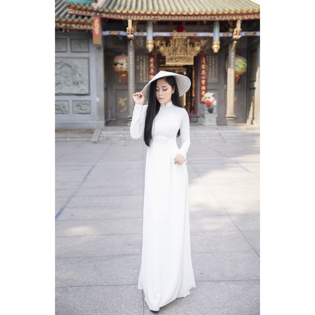 AO DAI TRANG HOC SINH, KEM QUAN | AODAINGUYENLAM