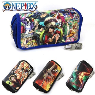 Hộp đựng bút nhiều ngăn sức chứa lớn họa tiết hoạt hình one piece