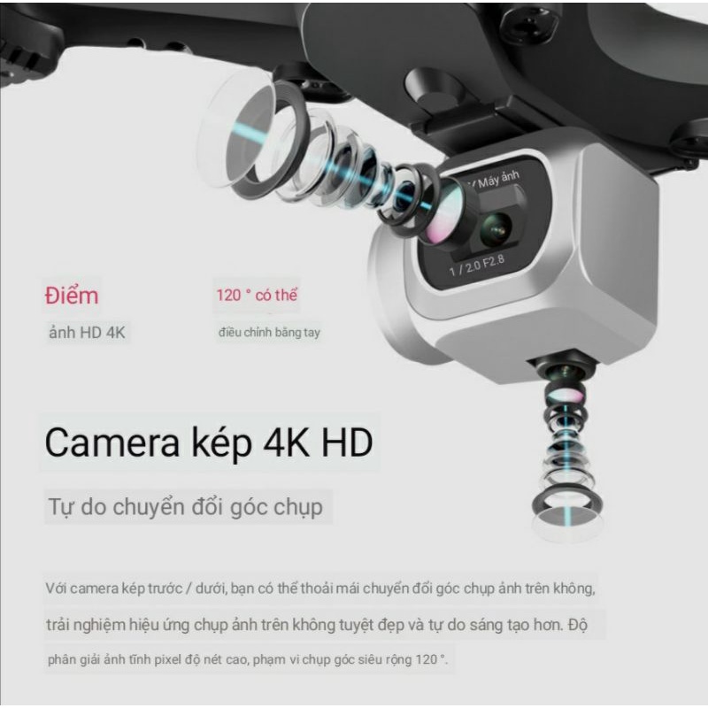 Máy bay điều khiển từ xa camera HD 4K. Trải ngiệm Flycam chất lượng giá rẻ
