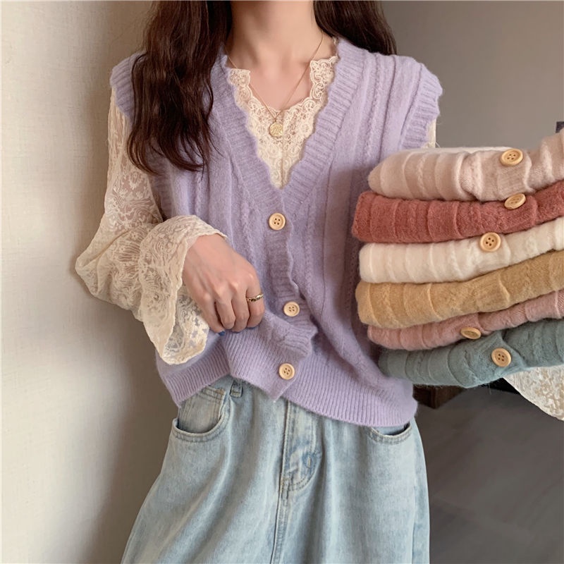 Áo khoác cardigan cổ chữ v thiết kế mới thời trang mùa hè cho nữ