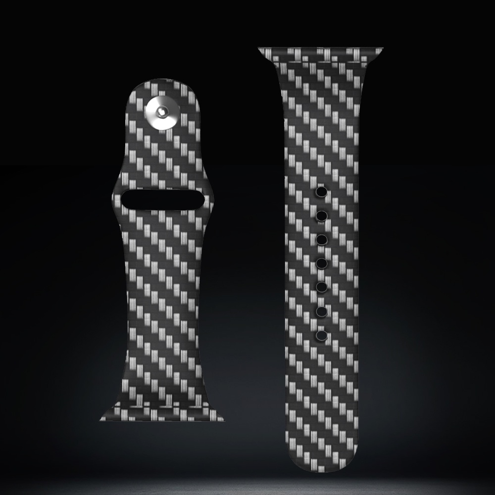 Carbon Fiber Pattern Watch Band / UnisexReplaceable Advanced Watch Strap / Compatible with iWatch 7 6 5 4 3 SE 2 1