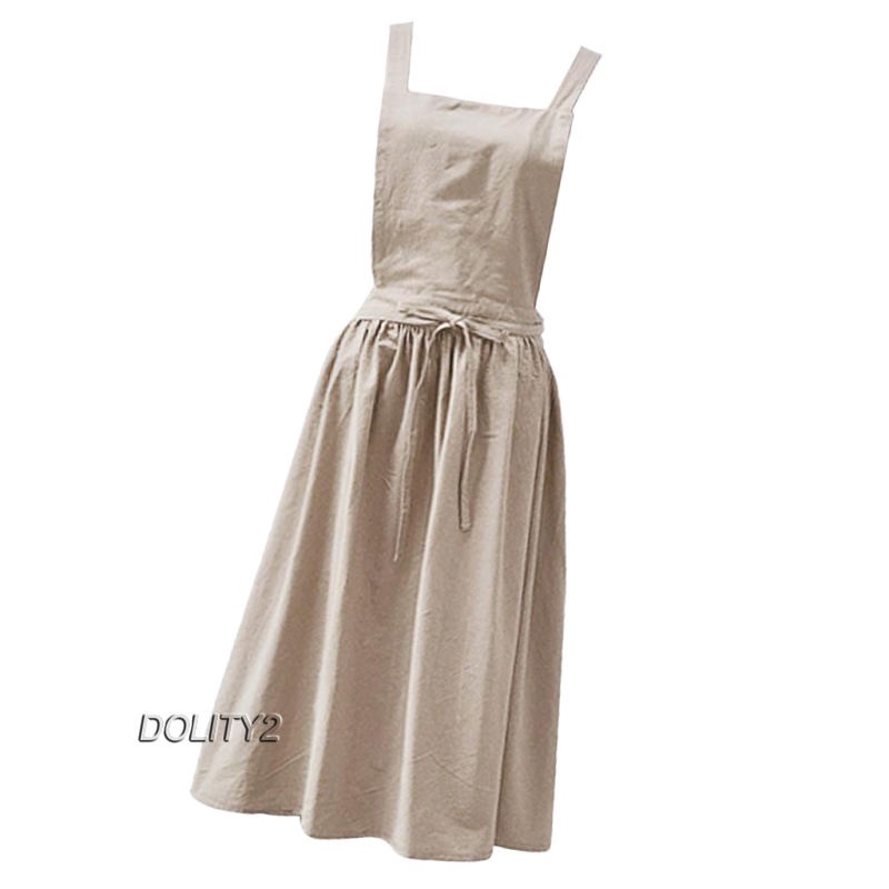 [Dolity2] Tạp Dề Cotton Lanh Retro Nhật Bản Mặc Thường Ngày Cho Quán Cà Phê / Nấu