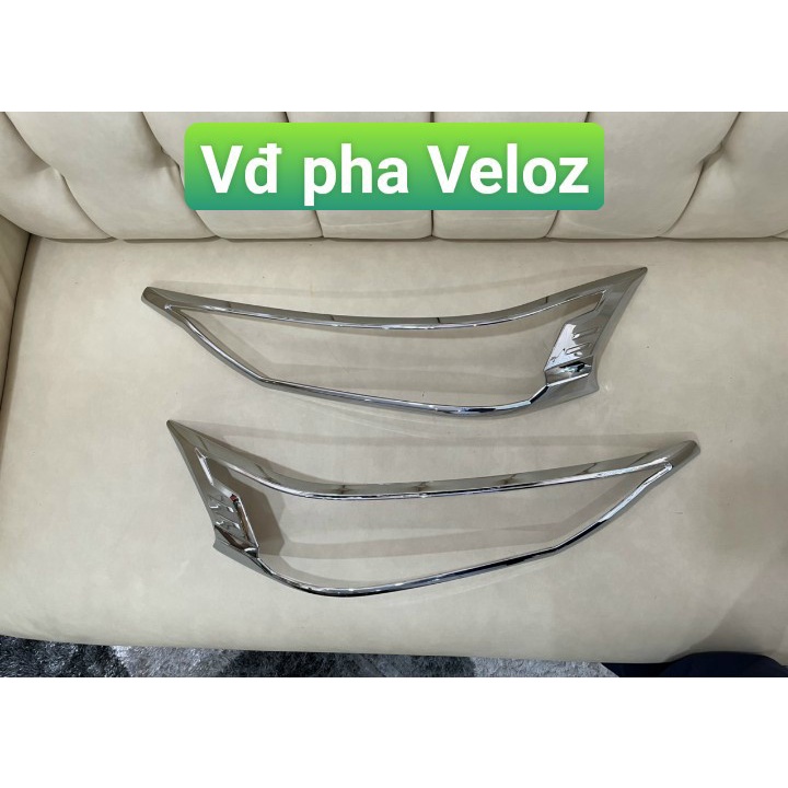 Ôp viền đèn pha, hậu xe VELOZ 2022, 2023- mạ crom cao cấp, giá 1 bộ