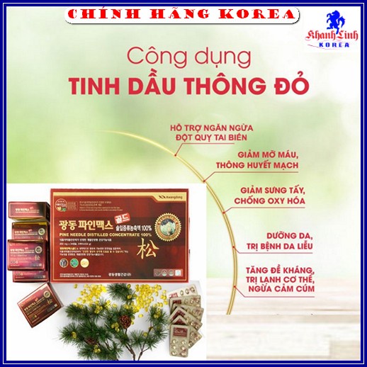 Tinh Dầu Thông Đỏ Kwangdong Hàn Quốc - Tăng đề kháng, giảm mỡ máu, phòng ung thư