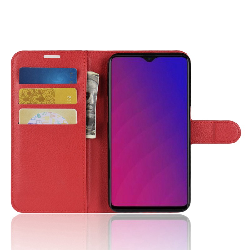 Bao da diện thoại màu trơn có ngăn đựng thẻ cho OPPO F9 / F9 Pro | BigBuy360 - bigbuy360.vn