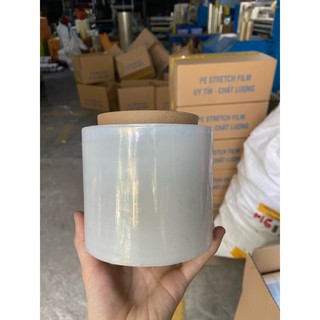 Màng co, màng pe 10cm quấn hàng, quấn bụng nặng 350gr