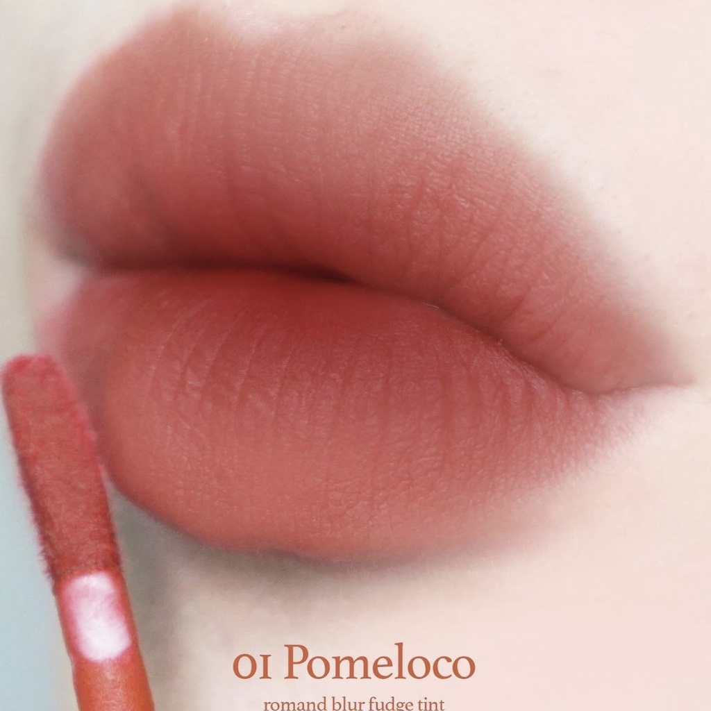 (Màu 01-&gt;08) Son Kem Lì Lên Màu Chuẩn, Mịn Môi ROMAND Blur Fudge Tint