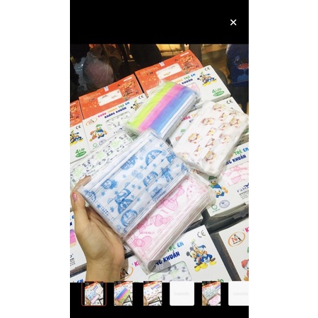 Hộp 50 cái khẩu trang y tế cho bé/khẩu trang y tế trẻ em ,4 lớp