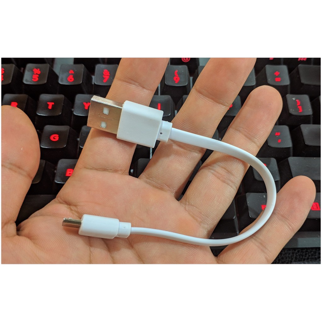 Cáp Sạc Micro USB Loại Ngắn 20 Cm (Dẹt)