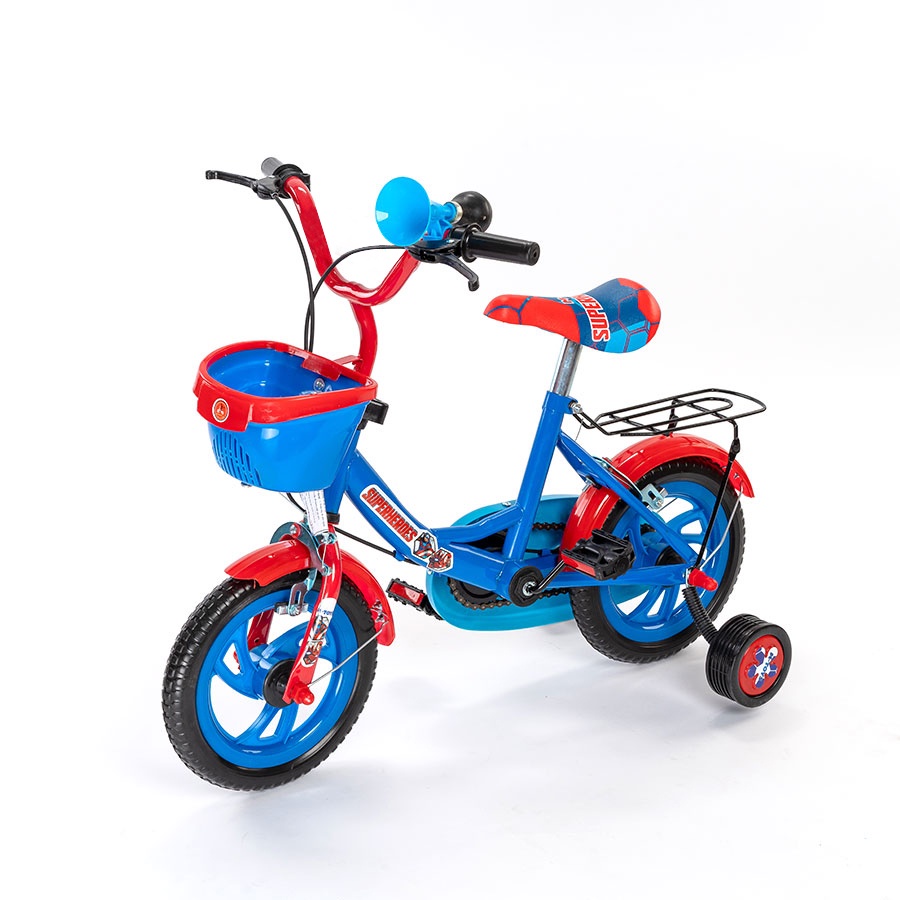 XE ĐẠP TRẺ EM  RÁP SẴN NHIỀU MÀU CHO BÉ 2-6 TUỔI Size 12 Inch, 14 Inch super hero có kèn