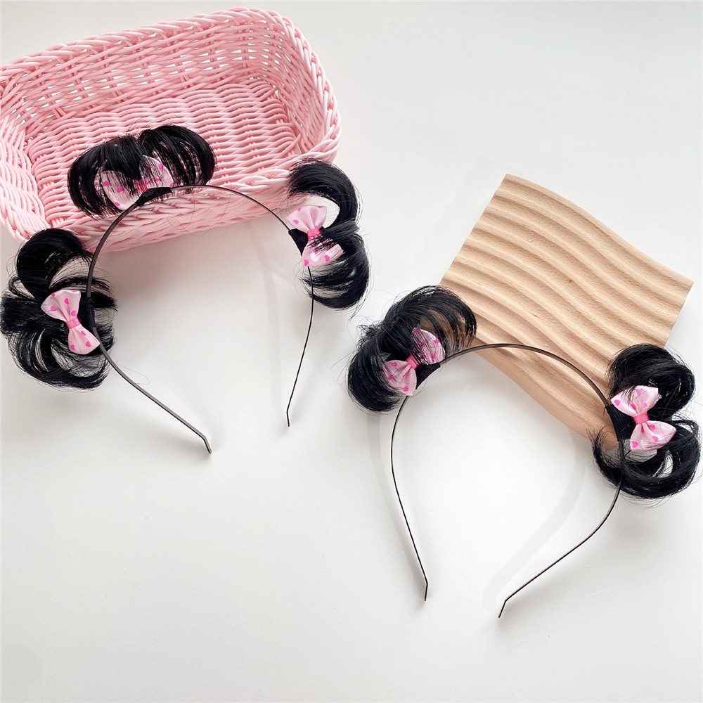 Băng Đô Cài Tóc Đính Nơ Dễ Thương Vui Nhộn Phong Cách Hàn Quốc