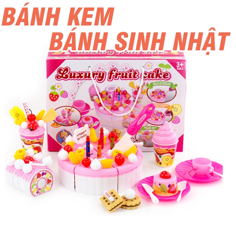 Bộ đồ chơi lắp ghép bánh sinh nhật gồm 62 chi tiết đồ chơi trẻ em
