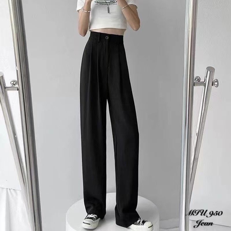 Quần vải trơn ống suông hàng QCL1