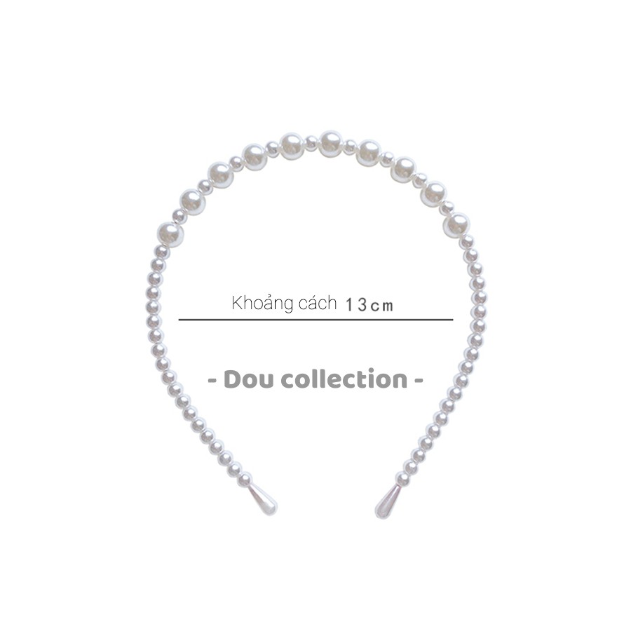 [Nowship2h] Mấn Cài tóc, Bờm tóc nữ đẹp chuỗi hạt ngọc trai nhân tạo dễ thương phong cách Hàn Quốc - Mã CT008