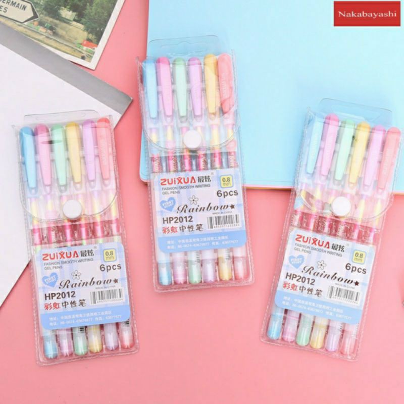 Set 6 bút cầu vồng đổi màu xinh xắn