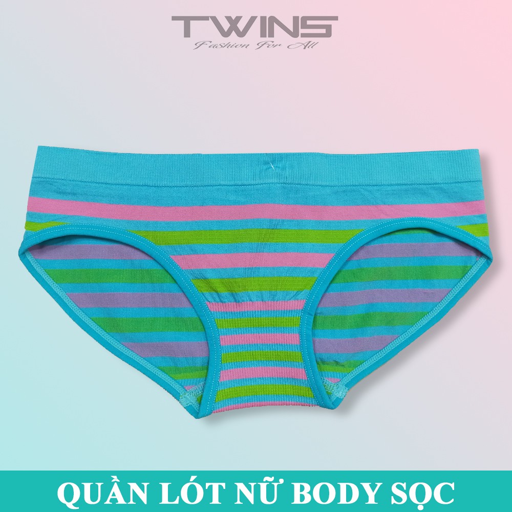 Quần lót nữ dệt kim cao cấp cạp thấp họa tiết sọc ngang phom mini ôm mông co giãn mềm mịn thoáng mát size dưới 60kg