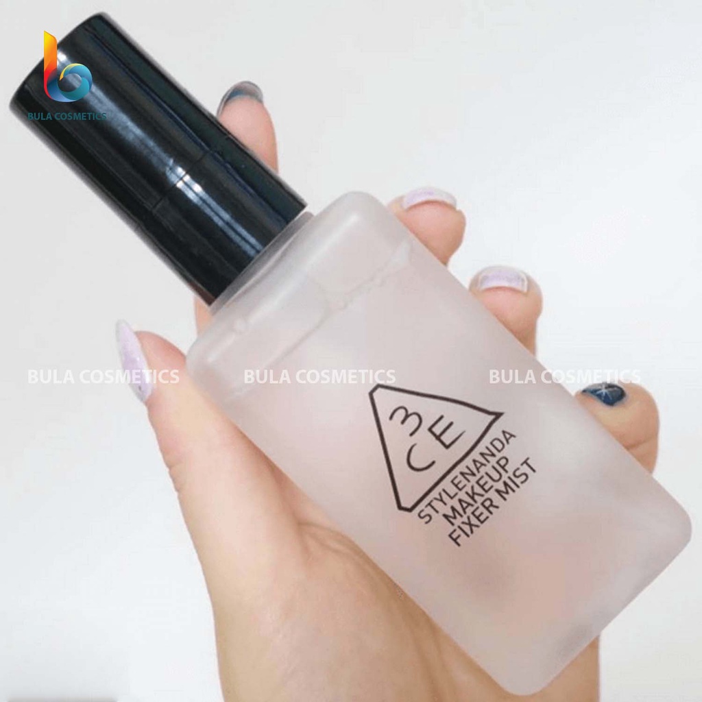 Xịt Khoáng Kiềm Dầu 3CE MAKEUP FIXER MIST, Xịt Cố Định Lớp Trang Điểm Không Nhũ Vàng (95ml)