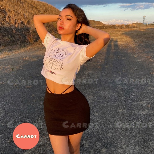 Áo croptop trắng thêu gấu cute bear thun gân dễ thương đáng yêu phong cách thời trang nữ freesize carrotxinhdep (22)