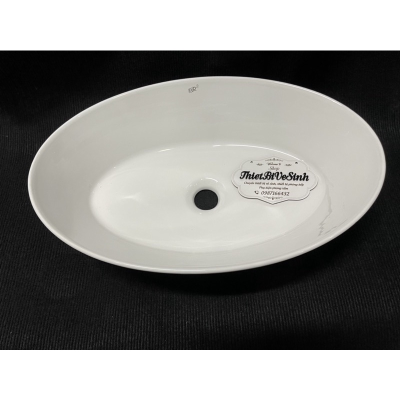 (Nowship1h)Lavabo rửa tay-chậu rửa mặt đặt bàn hình ovan viền siêu mỏng sang trọng men sứ sáng bóng