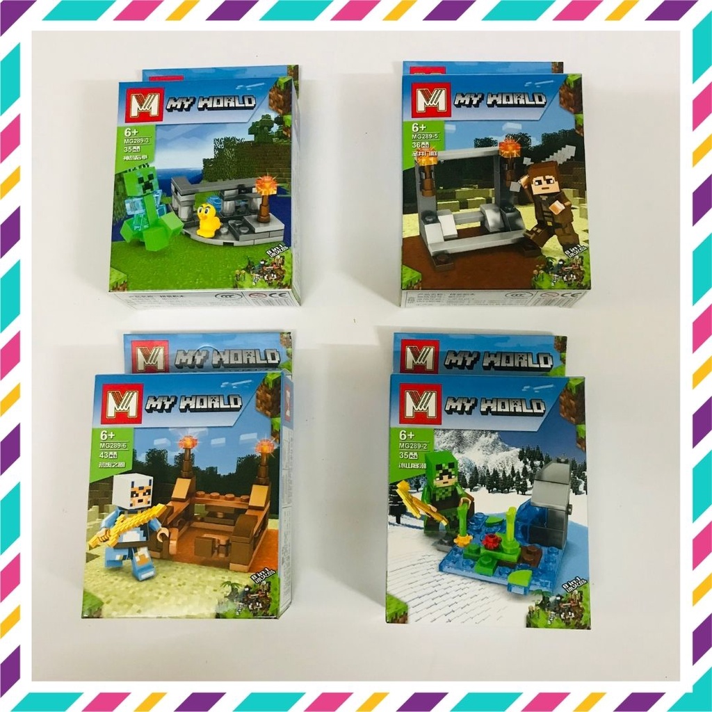 Lego minecraft, minecraft, mô hình minecraft, đồ chơi minecraft, minifigures các nhân vật PRCK63029