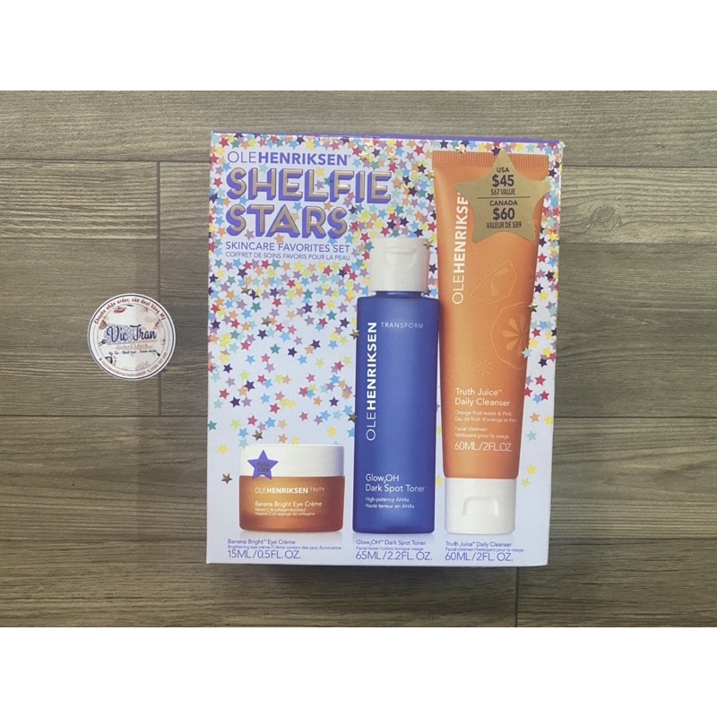 Set dưỡng da 3 món OLEHENRIKSEN Shelfie Stars Skincare Favorites Set full box