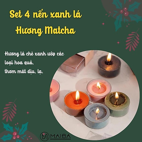 Nến thơm tealight tinh dầu thiên nhiên 3 tầng hương phối hợp size Mini vỏ nhựa trong suốt Better Life