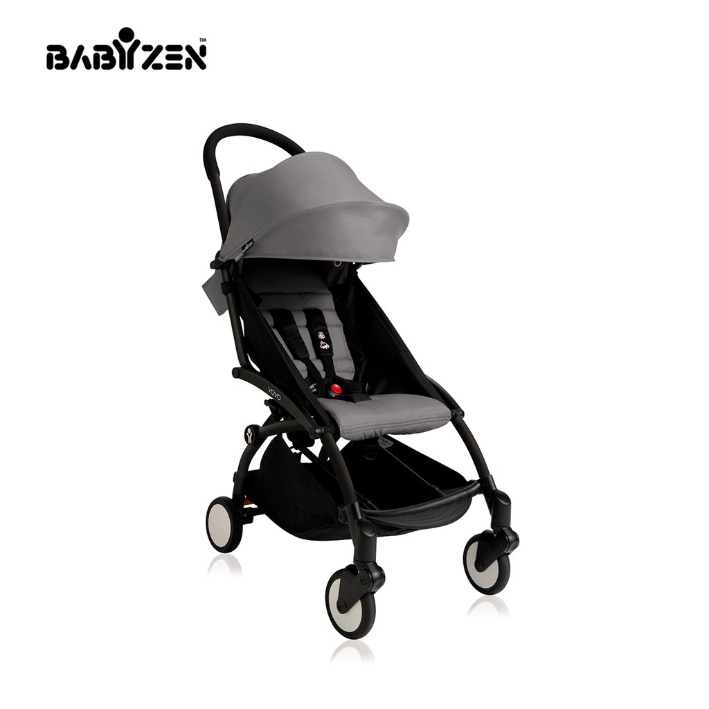 Bộ màn chụp và đệm xe đẩy YOYO 6+ Ghi Siliver Babyzen