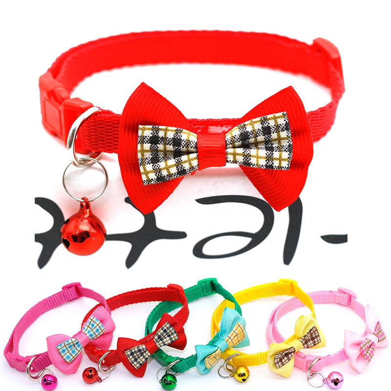 Vòng cổ HIPIDOG gắn chuông và nơ độc đáo thời trang dành cho thú cưng