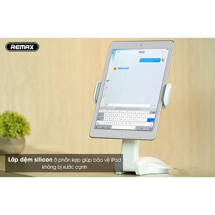 CHÍNH HÃNGGiá đỡ kẹp máy tính bảng Ipad/iphone Remax RM - C16 Xoay 36 chơi game học online livestream