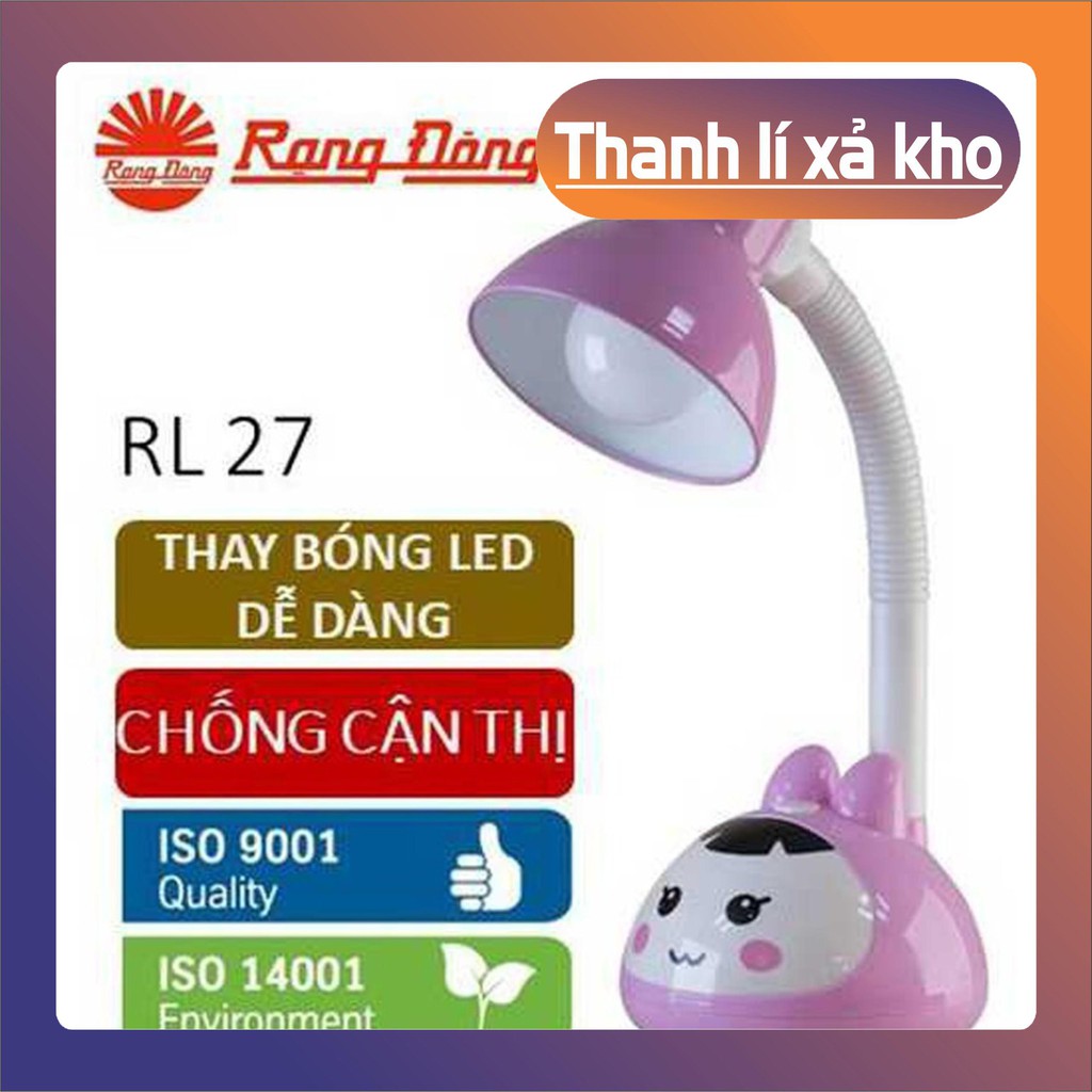 (thanh lý kho sỉ) (Hàng chính hãng) Đèn học bảo vệ thị lực RẠNG ĐÔNG ( Model RD-RL- 27.LED)