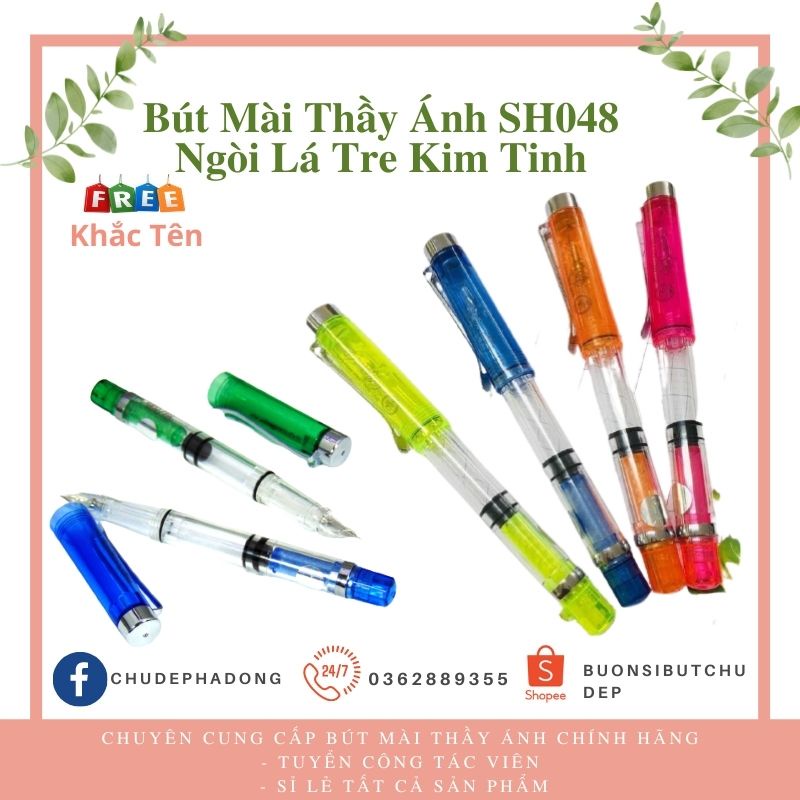 Bút Calligraphy Ngòi Kim Tinh Lá Tre Không Gỉ 048 - Bút Viết Chữ Đẹp Cao Cấp