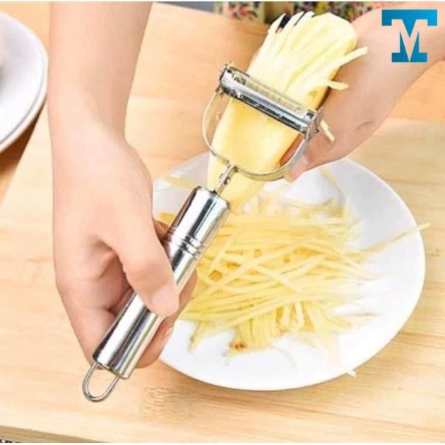 Nạo sợi rau củ cầm tay 3 in 1 inox 304 - Đa dạng, nhiều công dụng như gọt rau củ quả, bào nhỏ cà rốt