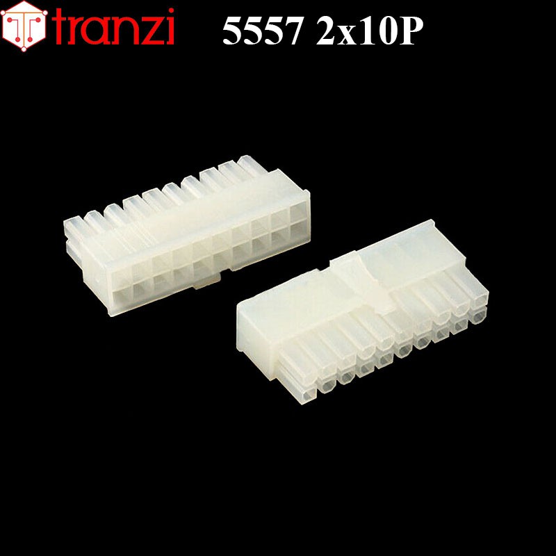 Vỏ header 4.2mm 5557 2x10P 19,8mm trắng - túi 5 cái