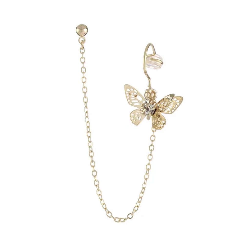 Khuyên Tai Dáng Dài Họa Tiết Bướm Phong Cách Hàn Quốc (chỉ một cái)